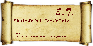 Skultéti Terézia névjegykártya