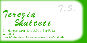 terezia skulteti business card