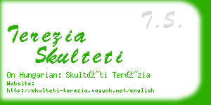 terezia skulteti business card